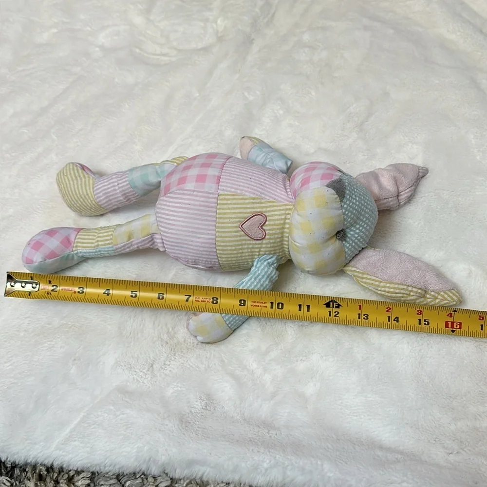 Pottery Barn Kids Plush Stuffed Patchwork Bunny Rabbit 16